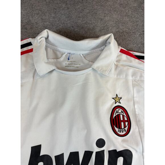 2007-08 AC Milan Away #22 Football Soccer Jersey Mens Small White Lega Calcio - Picture 4 of 6